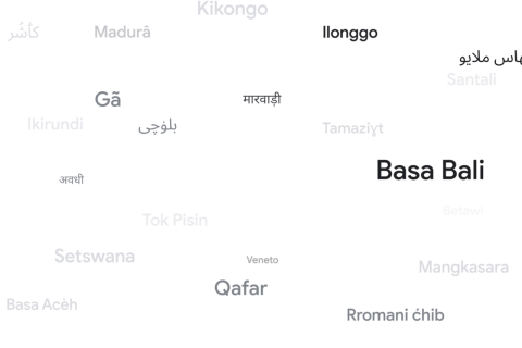 תרגום ב-110 שפות חדשות (מקור גוגל)